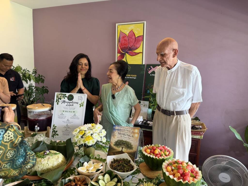 Aunty Mohana Gill welcoming guests at the Moringalicious Lunch